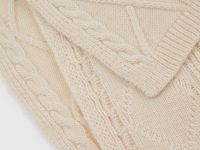 Вязаный шарф, Бежевый