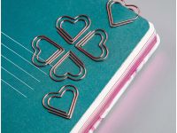 Скрепки фигурные 27 мм Meshu "Hearts" 6 шт., пакет с европодвесом