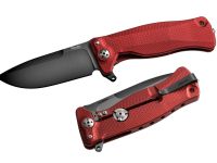 Нож складной LionSteel SR11A RB RED, сталь Uddeholm Sleipner® Black Finish, рукоять алюминий (Solid®), красный