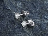 Пусеты из белого золота с бриллиантами э4001пс11102200