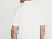 Поло из технологичной ткани с молнией, Белый