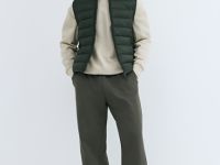 Ультралёгкий жилет с воротником-стойкой, Зеленый