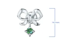 Пусеты из серебра с изумрудами э0678пс11250367