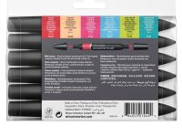 Набор художественных маркеров Brush, 6 цветов, основные оттенки