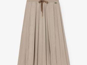 Женская длинная плиссированная фланелевая юбка Lacoste