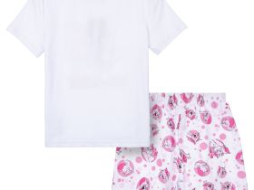 Комплект трикотажный для девочек: фуфайка (футболка), шорты