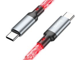 Кабель Hoco U112 Shine USB-C / USB-C 1 м Серый