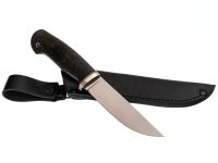 Нож Клык, сталь M398, рукоять карельская береза, темная