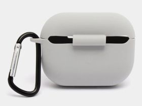 Чехол Protective Case для AirPods Pro 2 силиконовый с карабином (серый)