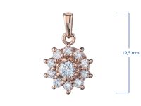 Классическая подвеска из красного золота э0212пд04202940_white