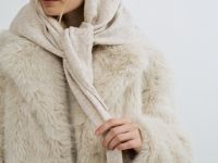 Вязаная косынка, Бежевый