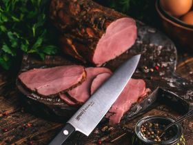 Нож кухонный универсальный Samura "HARAKIRI" (SHR-0023B) 150 мм, сталь AUS-8, рукоять ABS пластик, чёрный