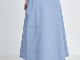 Юбка миди с поясом