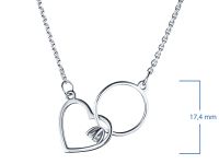 Колье из серебра с бриллиантом э0601кл07211015