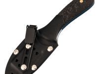 Нож 520, сталь M390, рукоять карбон, синий