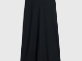 Юбка миди А-силуэта, Черный
