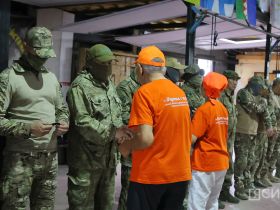 В Якутске на специальную военную операцию проводили отряд «Боотур»