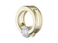 Классическая подвеска из желтого золота с бриллиантом э0301пд12142700