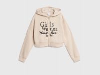Толстовка с принтом для девочек, Бежевый