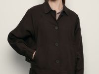 Жакет с добавлением льна и отложным воротником