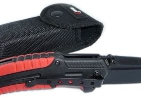 Складной нож Boker Plus Savior 1, сталь Sandvik 12С27, рукоять термопластик FRP, чёрно-красный
