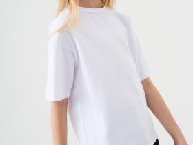 Футболка силуэта oversize для девочки