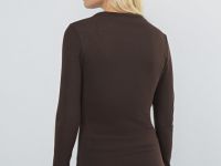 Лонгслив с шерстью, Коричневый