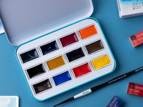 Набор акварели Малевичъ "Veroneze" Базовый кюветы 2,5 мл, 12 цветов, металлическая коробка