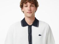 Мужская вязанная рубашка Lacoste с коротким рукавом