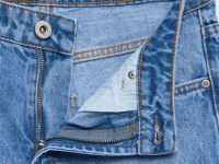 Прямые джинсы с высокой посадкой, Голубой