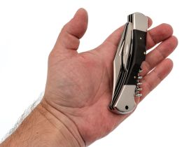 Складной нож со штопором Витязь Путник, сталь 65х13