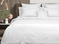 Постельное белье Белый, страйп-сатин 40961-1