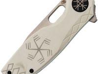 Складной нож Reptilian Тобол-03, сталь D2, рукоять белый G-10
