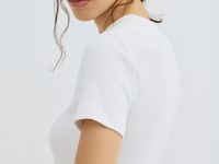 Футболка в рубчик, Белый