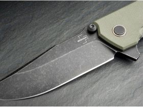 Полуавтоматический складной нож Boker Kihon Assisted, сталь D2, рукоять OD Green G10