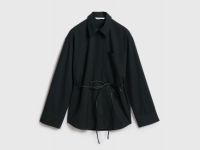 Рубашка с поясом-шнуром, Черный