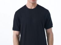 Футболка из фактурной ткани, Черный