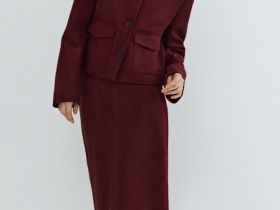 Юбка миди из искусственной замши, Фиолетовый