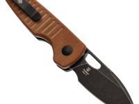 Складной нож Kizer Parakeet, сталь Nitro-V, рукоять коричневая микарта
