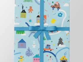 Упаковочная бумага "Праздничный переполох" 70х100 см