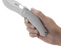 Складной нож Lucas Burnley Design Buku™, CRKT 2460, сталь 8Cr13MOV Nepalese - style Kukri Blade, рукоять нержавеющая сталь