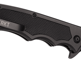 Складной нож CRKT 7050 Septimo, сталь 8Cr13MoV Black Oxide Finish Combo Edge, рукоять алюминий/резиновые вставки