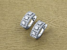 Серьги из белого золота с бриллиантами э0901сг08160800