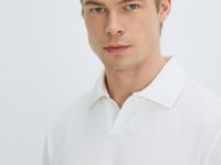 Поло из мягкого пике, Белый