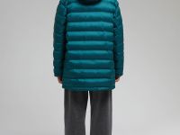 Утепленное полупальто с капюшоном