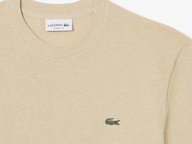 Мужская хлопковая футболка Lacoste из смеси льна