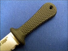 Нож с фиксированным клинком Cold Steel Super Edge, сталь AUS-8A, рукоять Kray-Ex, черный