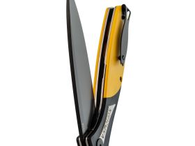 Складной нож Reptilian Корюшка-01 Black, сталь VG-10, рукоять Yellow G10