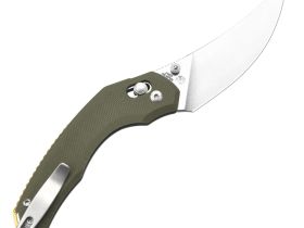 Складной нож CJRB Nanner, сталь AR-RPM9, рукоять G10, зеленый