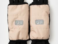 Комплект для девочек: митенки текстильные, перчатки трикотажные